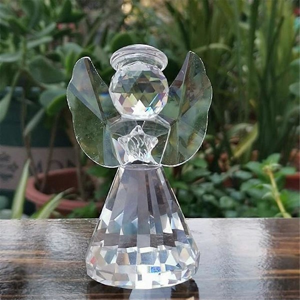 Krystal Engel Figur Dekoration, Glas Skytsengel Statue Figurer Samleobjekter, Smuk Engel Ornament