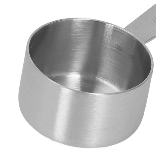 2 st Rostfria Kaffemåttskopor 1/8 Kopp 30ml Måttmatsked Bordsked för Kaffebönor Mjölkpulver Te