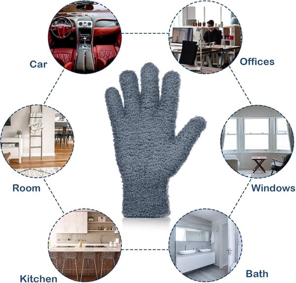 Mikrofiber Auto Støvrensningshandsker, Vaskbare til Biler og Spejle