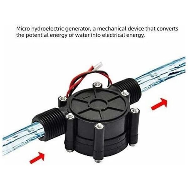 DC Mikrohydraulisk Turbinvattengenerator 12V DC 10W