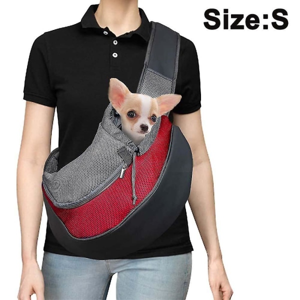 Pet Dog Sling R, Able Mesh Resande Pet Hands- Sling Bag Justerbar Vadderad S-påse Enkel axelväska för hundar Katter Blue