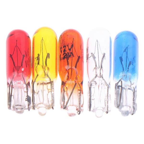 10st T5 12v 1.2w halogenlampor för bilinstrumentbräda, bilinteriör Orange