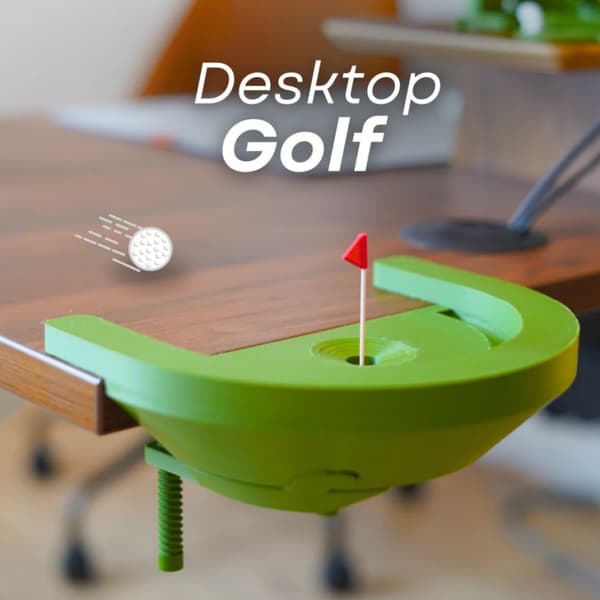 Nyt skrivebordsgolfspil - 3D-printet legetøj til golfentusiaster