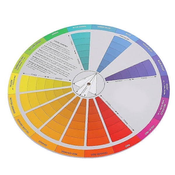 Tatuering Färghjul Pigment Färghjul Blandningsguide Tatueringstillbehör (23cm Diameter)