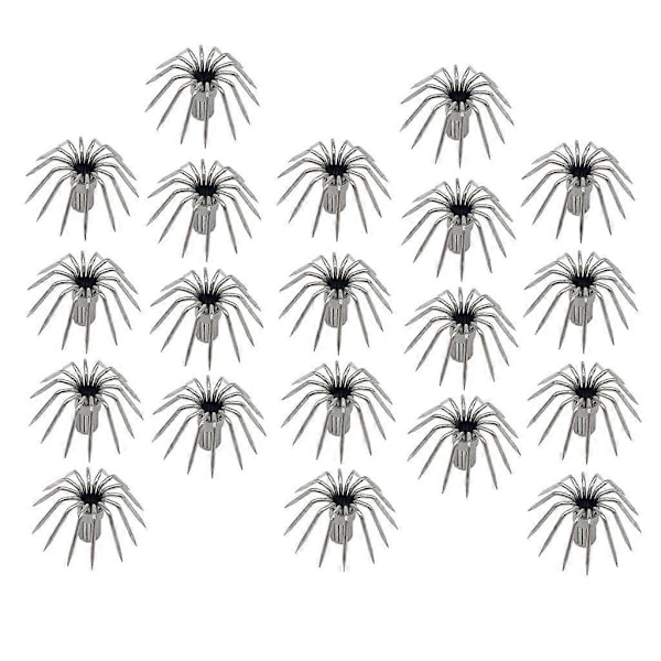 2x 20 Rustfri Stål Kroge til Blæksprutter til Ærmer, Fisk, Rejer, DIY Fiskeredskaber - D