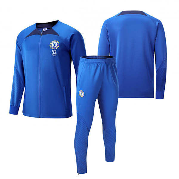 2324 Fotbollsträningsdräkt Långärmad vuxenstativkrage Lång Dragkedja Höst- och vintertröja Tillverkare Paris Argentina chelsea 4XL [height: 185-190cm]]
