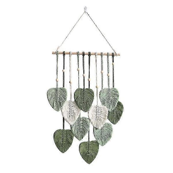 Blad Macrame Väggbonad Boho Rum Heminredning Vävd Estetisk Väggtapet Hem Rum Bröllop Deko