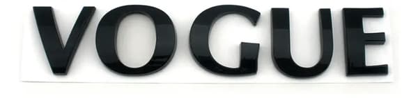 Blankt sort Range Rover Vogue bogstaver bagklap emblem til Land Rover Evoque Discovery Freelander