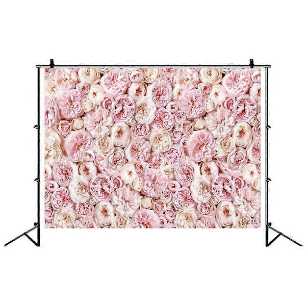 2.1 X 1.5m Festlig Fotografi Baggrund 3D Bryllupsblomst Vægophæng Klæde
