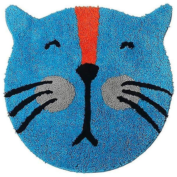 Tflycq Söt Dörrmatta För Barn - Mikrofiberabsorberande badrumsmattor - Ytterdörrsmatta Matta Golvmatta - 23,6"x23,6", Cat Shape