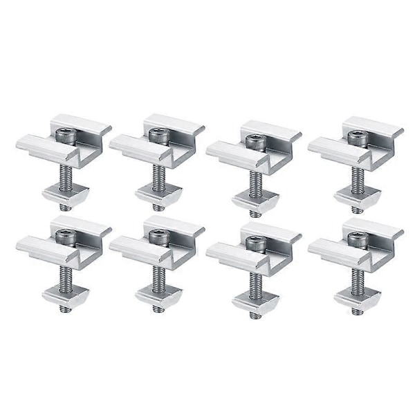 8-pack Solpanel Monteringsfästen, Solpanel Ändklämmor, Mittklämmor, för PV Solpanel Solar