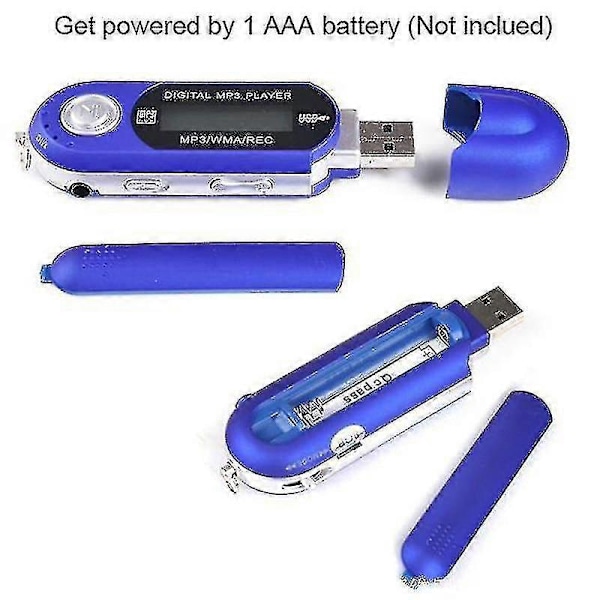 Mini Bærbar USB Digital MP3-spiller, Støtter TF SD-kort & FM-radio Hør Musikk