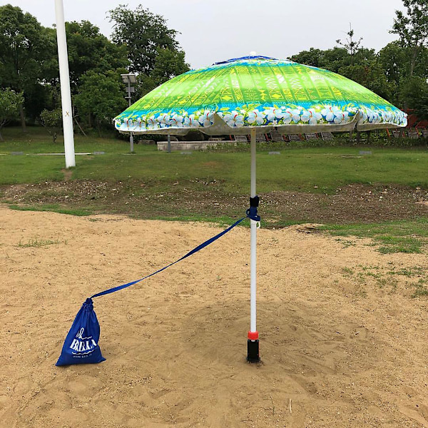 Parasollfot för strand eller jord, skruvbar propeller parasollfot för stranden i sand, parasollbas för sand (Svart)