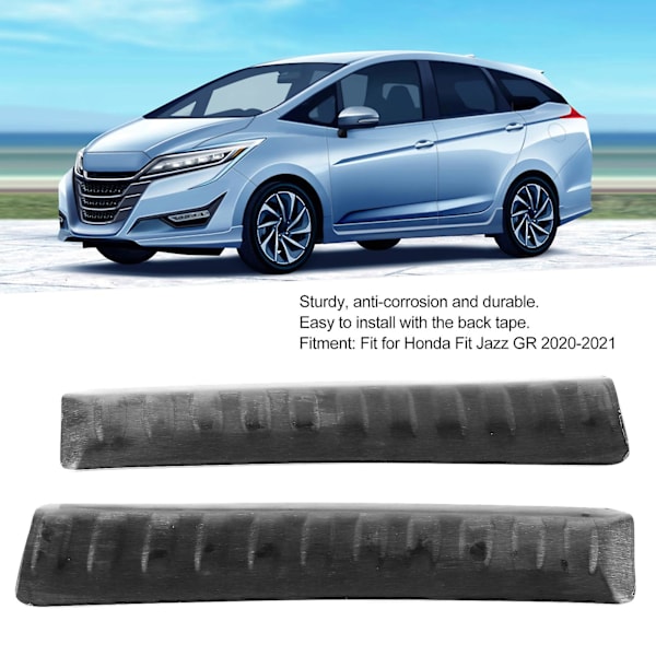 Ruostumattomasta teräksestä valmistettu sisempi takapuskurin suojalevy Honda Fit Jazz GR 2020-2021 -malleihin, musta titaani