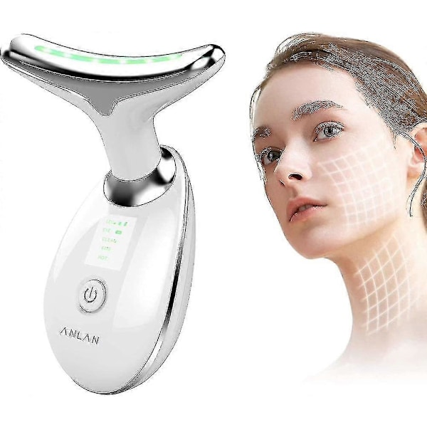 Ansigtsmassager mod rynker, ansigts skønhedsenhed med 3 tilstande, 45 C anti-rynke ansigtsenhed til opstramning og løft af ansigtsmassage til kvinder