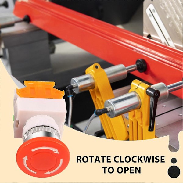 2 st Röda Stopp-Avstängningsknappar S No + Nc 22mm Cko