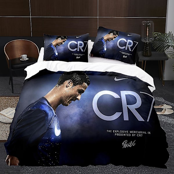 Spelare K2# 3d Tredelad Set Storlek Fotboll Serie C Ronaldo Quilt Cover Hemtextil 180cm