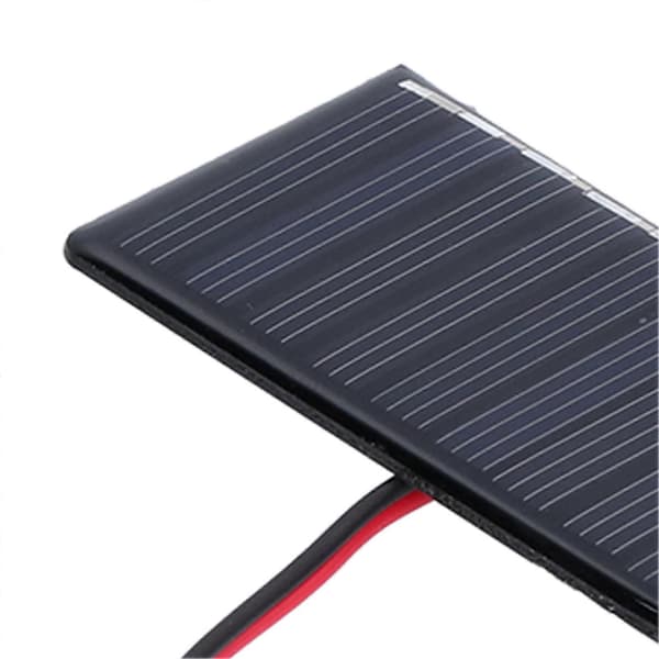 2 stk. Solcellepanel Modul Polysilisium Mikro Mini Lim Kraft Solceller 68x36mm 0.3W 5V