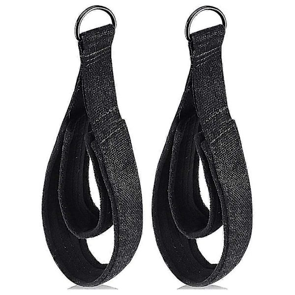 2 stk Dobbelt Loop Stropper, Fodstropper, Yoga Dobbelt Loop Stropper Polstret D-ring Ankelrem