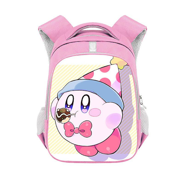 Kirby Barn Ryggsäck Pojkar Ryggsäck Tecknad Anime Studentbok Väska Barn Flickor Skolväska Barn Ryggsäck Födelsedagsfest Present Kirby-16