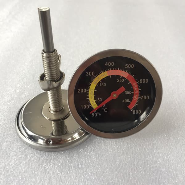 JX-8K-1 Ovntermometer Rustfritt Stål Bimetallisk Grilltermometer BBQ Ovntermometer Grill