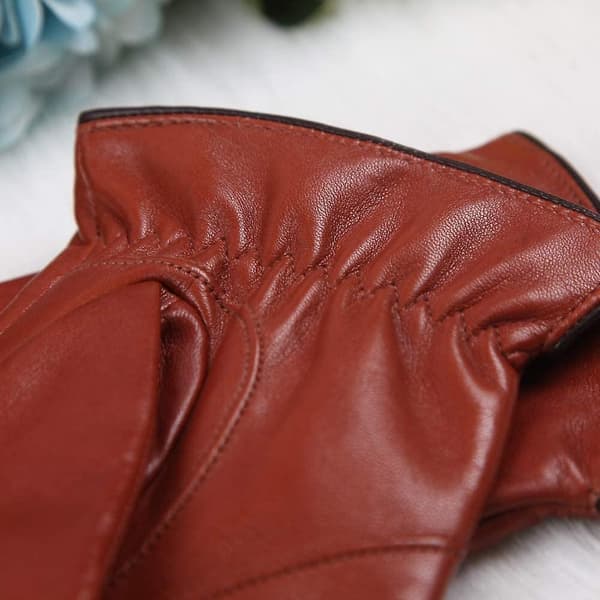 Vinterläderhandskar för män - Herrhandskar med cashmere/fleecefoder för motorcykel