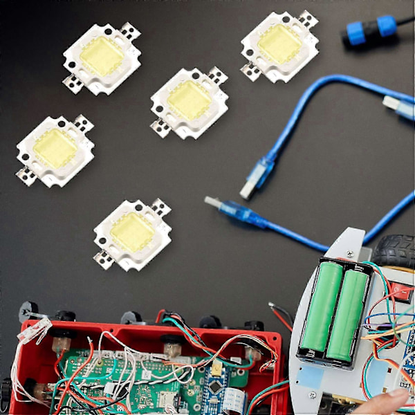 20 STK 10W LED Ren Hvid 1100LM LED Lampe SMD Chip lys Pære DC 9-12V
