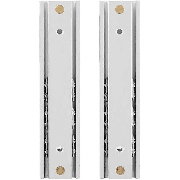 2 stk. Kraftige kugleleje skuffeskinner i aluminiumslegering, holdbare teleskopskinner, glat glide til skuffe (70 mm)