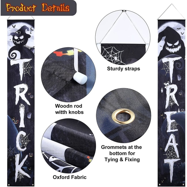 Halloween Trick or Treat veranda tecken Halloween före jul dekoration Halloween veranda banner