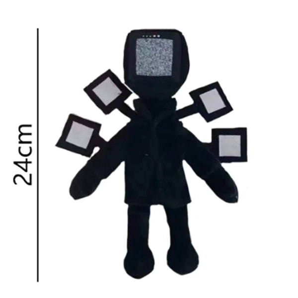 28cm Skibidi Toalett Plyschleksak Ny Skibidi Doll Mjukleksak Skibidi Ja Ja Dop Bop Camara Kamera Man Plyschleksak Gray