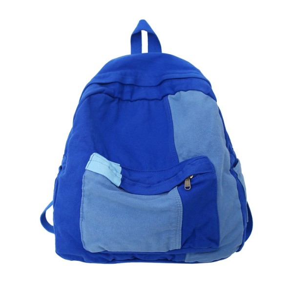 Trendig Cool Canvas Dam Ryggsäck Kvinnlig Fritid Laptop Ryggsäck För Högskolestudenter Skolväska Flicka Pojke Reseryggsäck Bokväska Blue