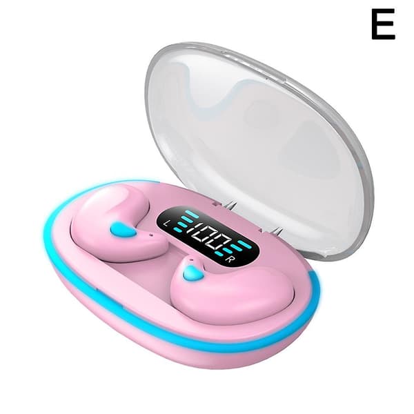 Sleep Dedicated X55 Bluetooth-hörlurar Digital Display Mini Brusreducering Purple