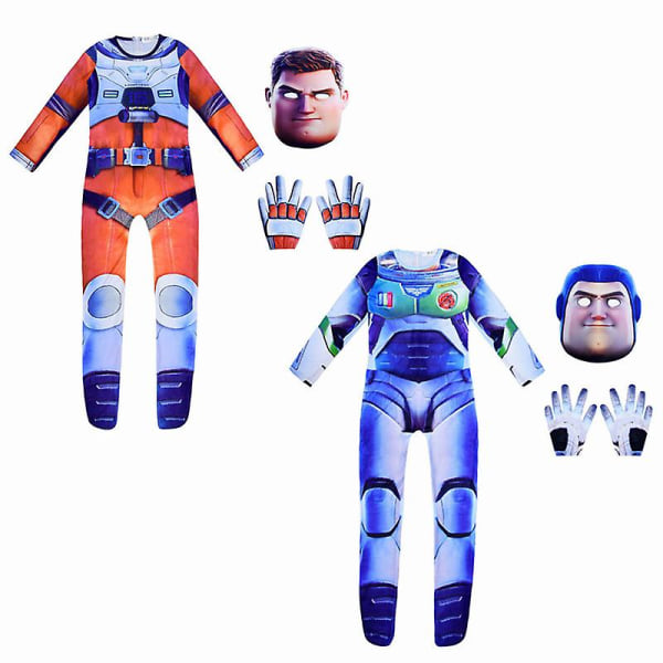 2023 Hot Buzz Lightyear Halloween Cosplay Kostym Anime Pojkar Jumpsuit Carnival Party Cos Kläder Buzz Lightyear Costume 5-13y 198 160 (12-13Y)