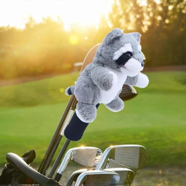 Vaskebjørn plysj golfkølle hodebeskyttelse