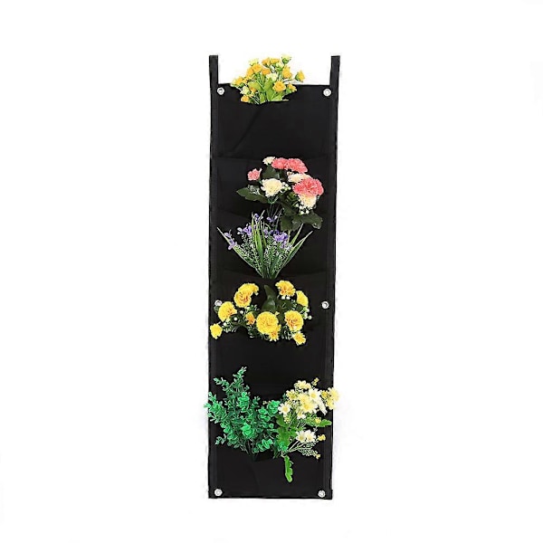 Lomme Vertikal Filt Have Plante Dyrkningsbeholder Tasker Vægophængt Plantekasse 7 Lommer 100*30CM
