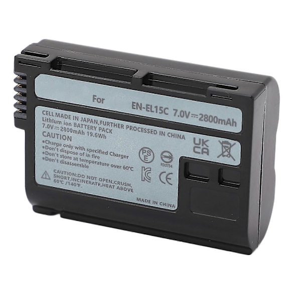 Oppladbart digitalt kamerabatteri 2800mAH for Z5 Z6 Z6 II Z7 Z7II Z8 D7500 D7200 D7000 D850 D750 D500 D810a D610 D600