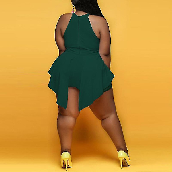 Tflycq Ladies Plus Size Overall Sexig Culottes träningsoverall Green 3XL