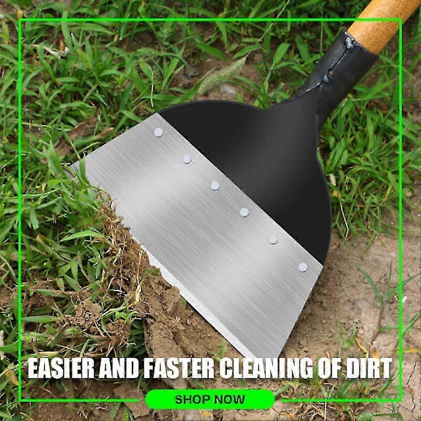Hagespade Multifunksjonell Utendørs Hagerengjøringsspade Flat Stålspade Isspade Luking Planting Gårdslukeverktøy