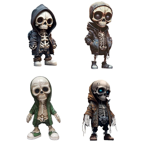 Halloween Kule Skjelettfigurer, Skjelettdokke Resin Håndverk Ornament For Skrivebord, 100% Ny