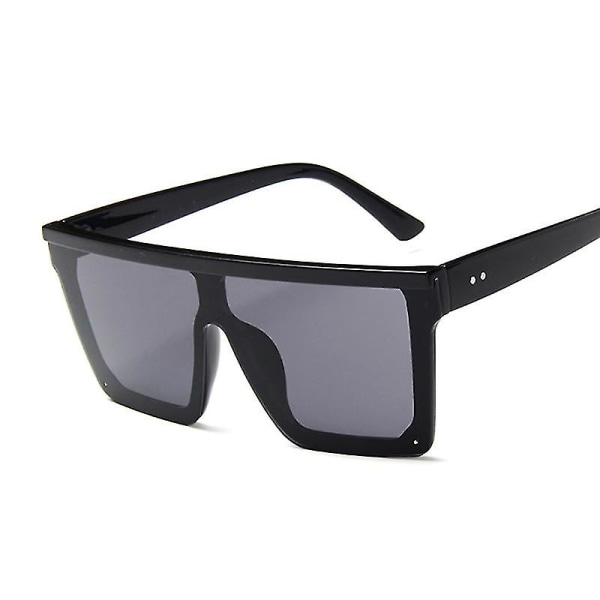 Ny stil svart fyrkantig solglasögon stor ram mode retro