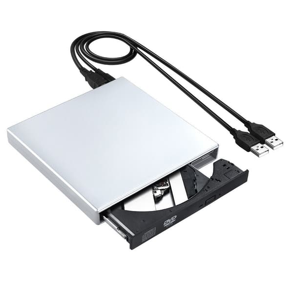 Ekstern CD/DVD-drev til bærbar computer, USB 2.0 Ultra-slank bærbar