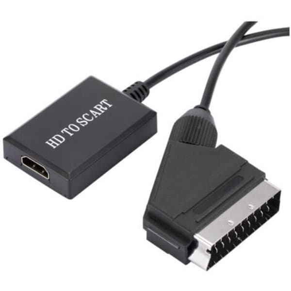 HDMI til SCART-konverter, 1080p HD lyd-/videoadapter til HDMI til SCART, Sky Box Stb--