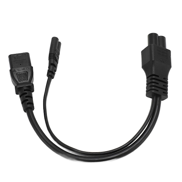 IEC320 C6 Y Splitter Strömkabel PVC-skal Plug and Play IEC320 C6 Hane till C7+C13 Hona Splitter Adapterkabel 30cm