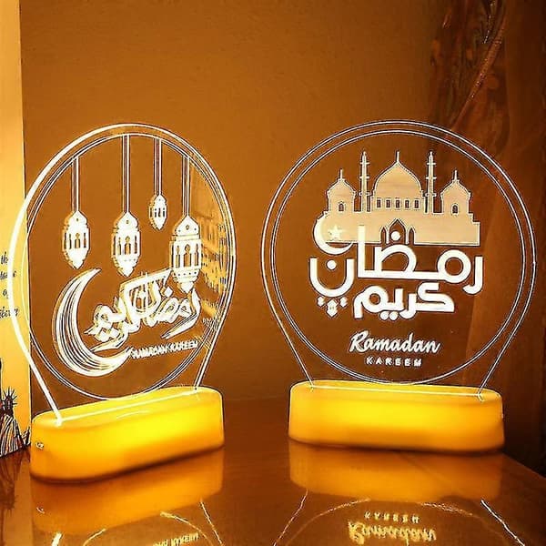 Eid Mubarak Dan Mubarak Rative Led S Islam Bords Rat Ed 3d Akryl För Hem Säng
