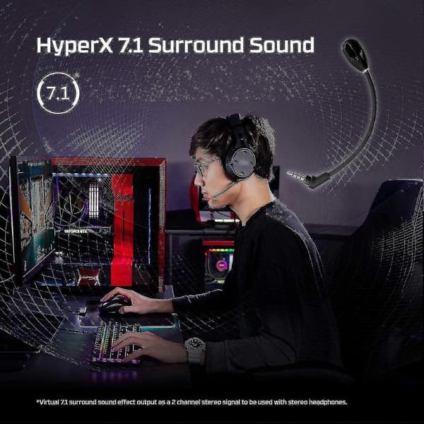 3,5 mm erstatningsmikrofon kompatibel med Hyperx Cloud Flight/ Flight S
