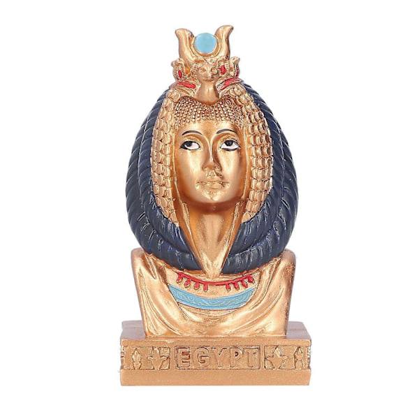 Egyptisk Drottning Huvudstaty Naturlig Resin Robust Hållbar Perfekt Gåva Farao Drottning Figurin för Hemmet