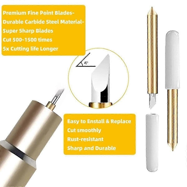 50 stk Premium Fine Point-blader kompatible med 3/Maker/Explore 3/Explore Air 2/Air/One/Venture, erstatningsblad