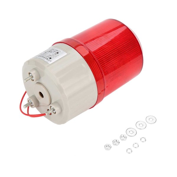 220V Röda LED Varningsljus Akusto-optiskt larmsystem Roterande ljus Nöd-LED-blixt
