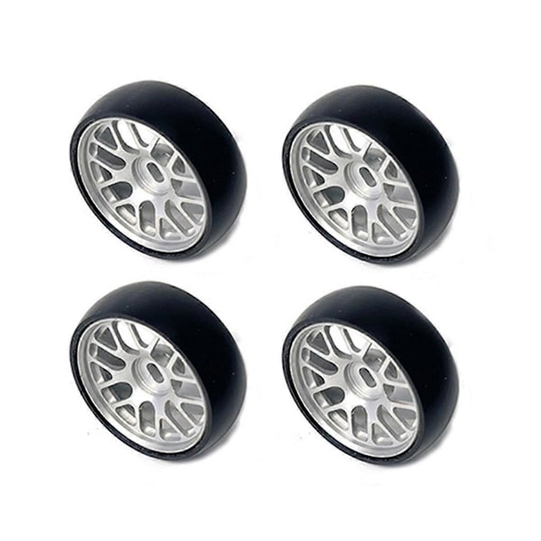 26,5 mm Hård Drift Metal Fælg Dæk til 284131 K969 K979 K989 Mini-Z 1/28 RC Bil Dele, Sølv