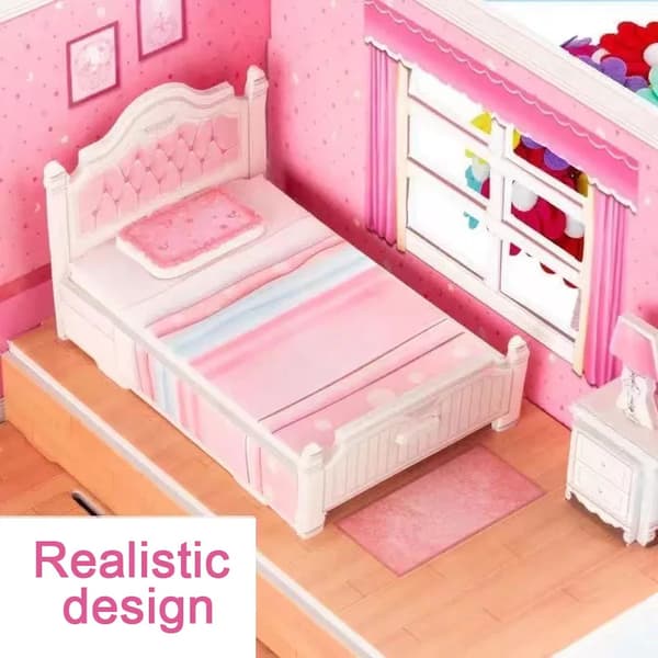 Congme 3D pussel leksak för barn 3D papperspussel Sovrum Vardagsrum Hus Barns tidiga utbildning Lärleksaker Present 4 pcs set